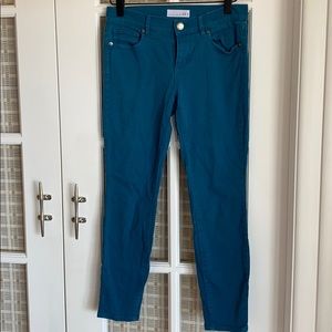 Loft teal crop jeans